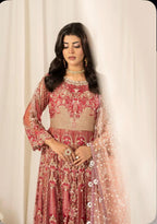 ZARKASH…..Luxury Embroidered Net Maxi Dress