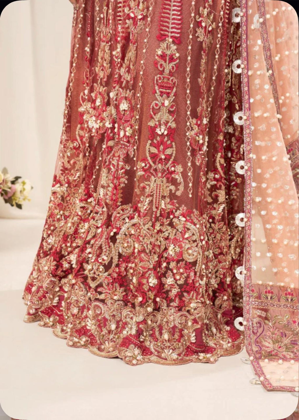 ZARKASH…..Luxury Embroidered Net Maxi Dress