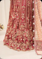 ZARKASH…..Luxury Embroidered Net Maxi Dress