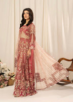 ZARKASH…..Luxury Embroidered Net Maxi Dress