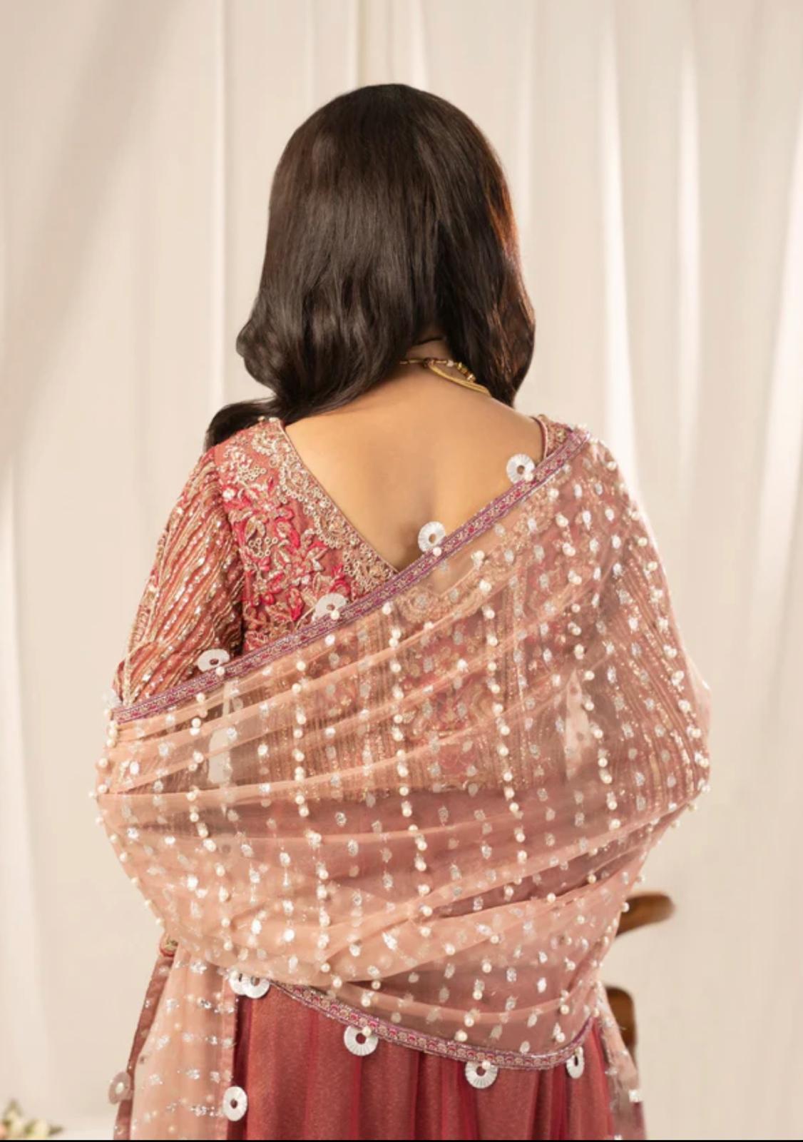 ZARKASH…..Luxury Embroidered Net Maxi Dress
