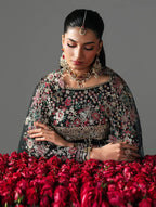 FIZZA….Luxury Embroidered Net maxi