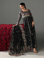 FIZZA….Luxury Embroidered Net maxi
