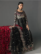 FIZZA….Luxury Embroidered Net maxi
