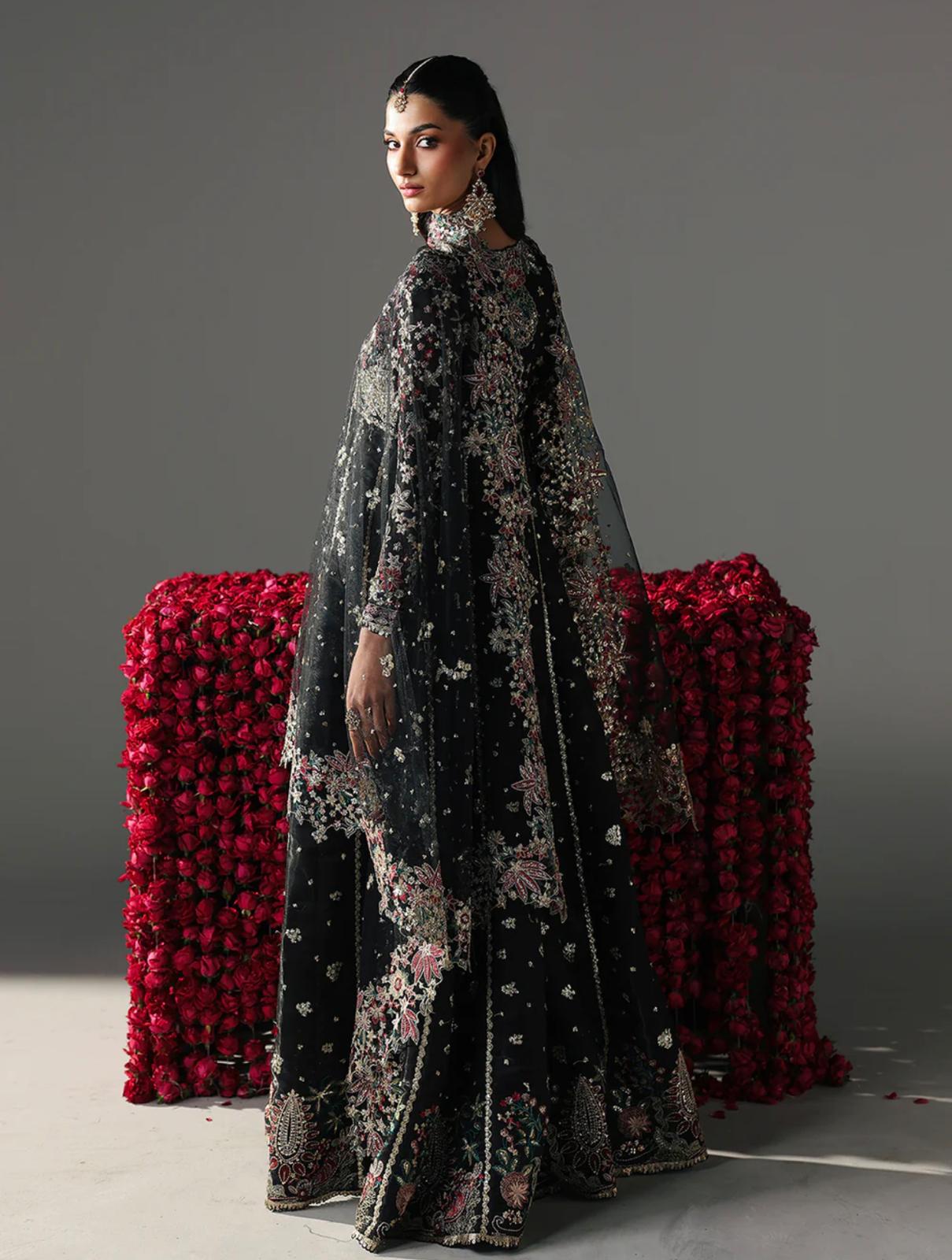 FIZZA….Luxury Embroidered Net maxi