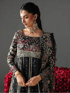 FIZZA….Luxury Embroidered Net maxi