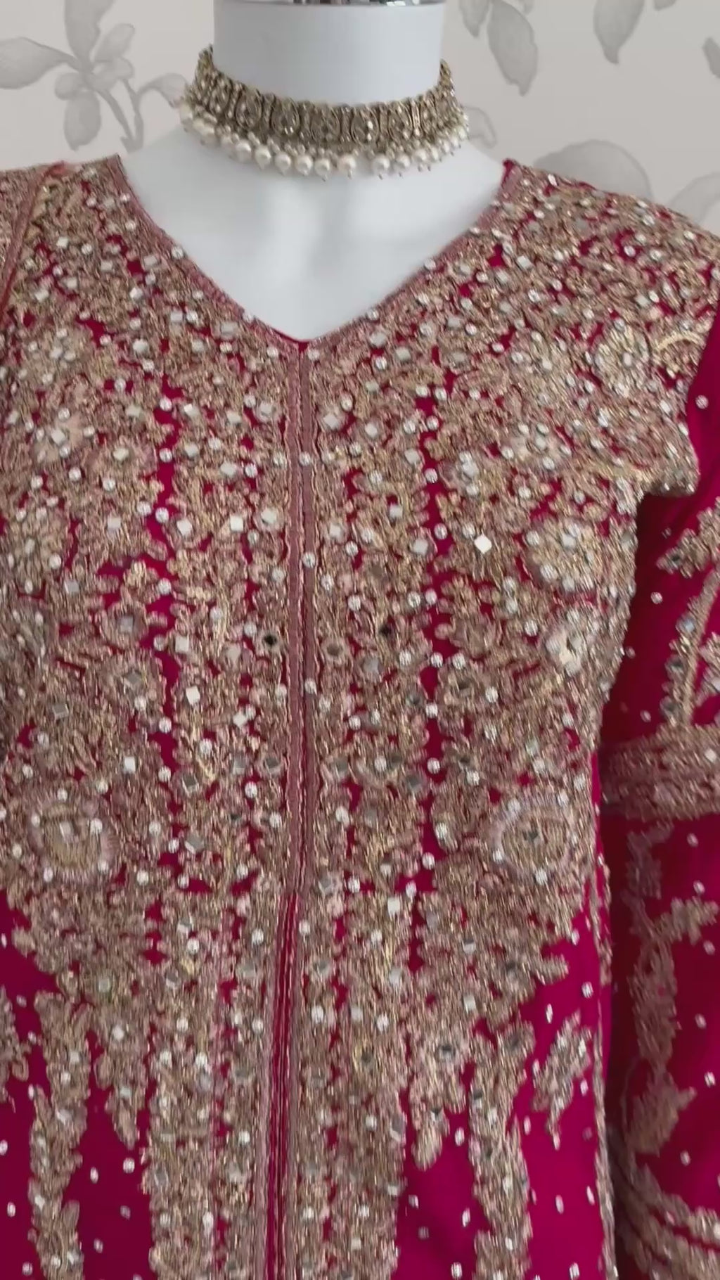 AFREEN Heavy Embroidered 3-piece Chiffon Suit | Pakistani Wedding Dress