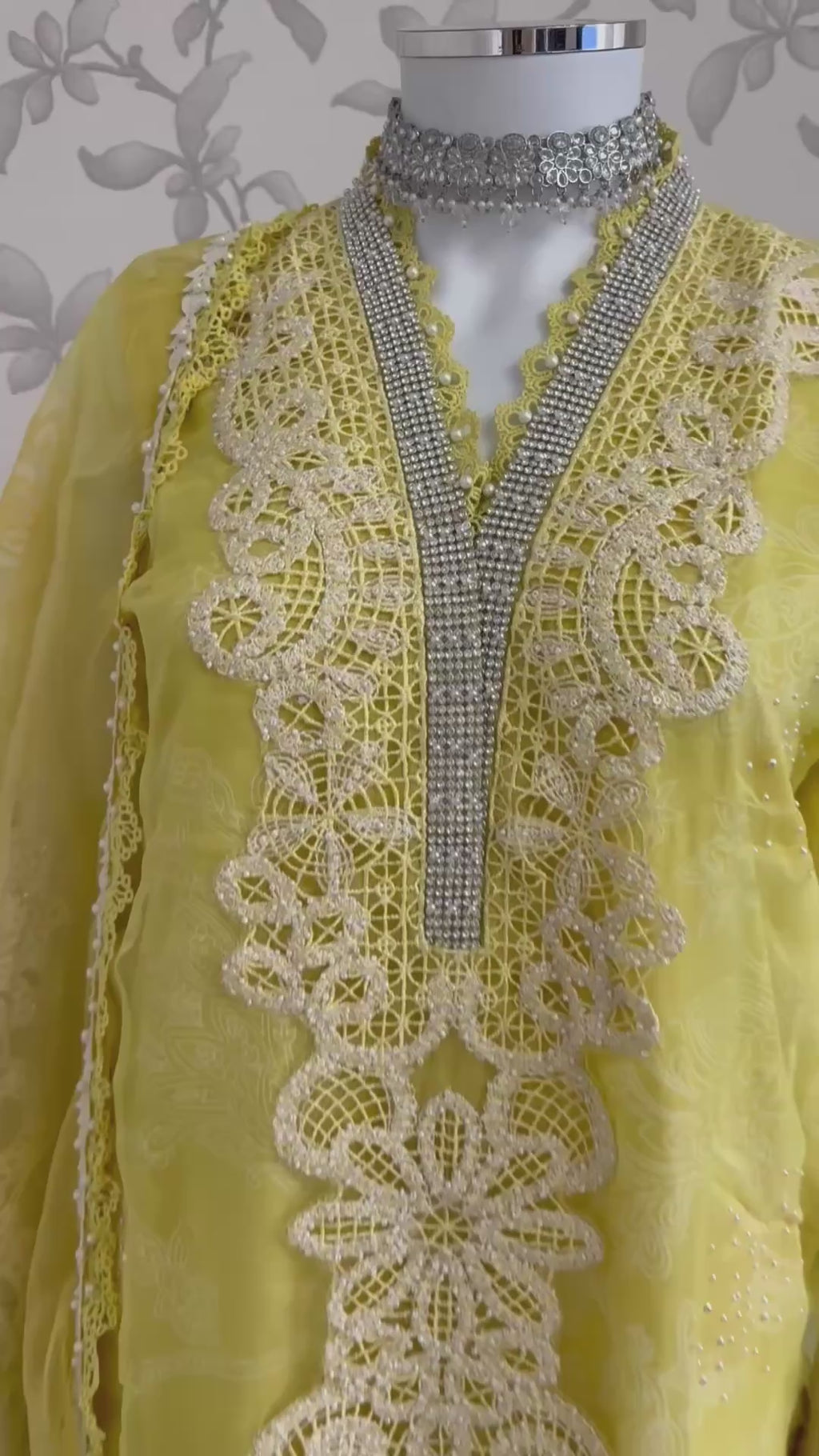 Lemon Luxe Luxury Embroidered Suit – 3 Piece Collection