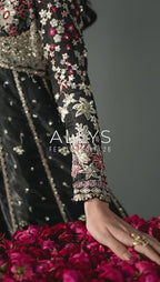 FIZZA….Luxury Embroidered Net maxi