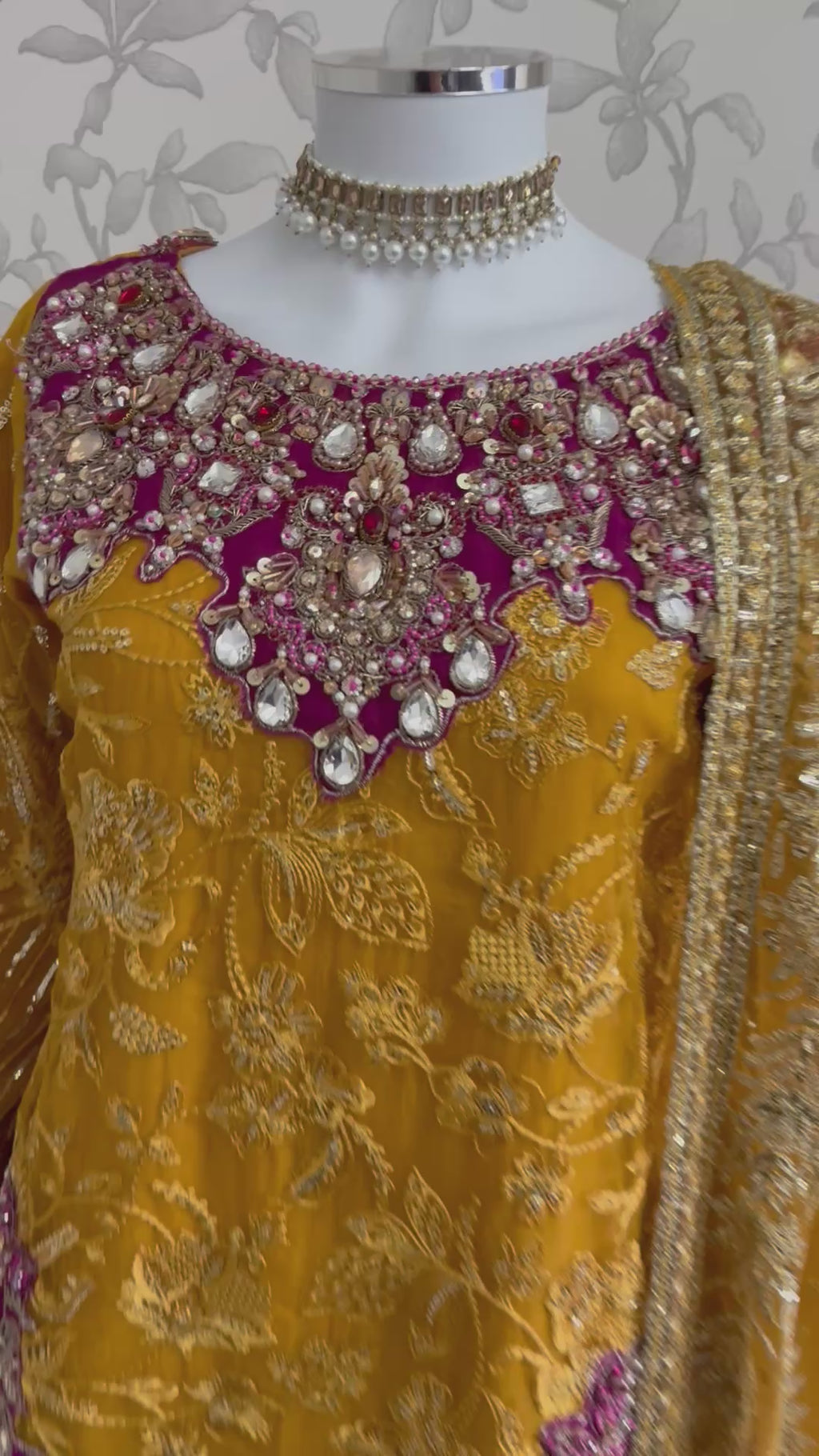 IMROZIAA Embroidered Gharara Suit | Pakistani Designer Wedding Dress