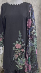 M Prints 2B inspired Embroidered 3-Piece Suit | Pakistani Designer Dress
