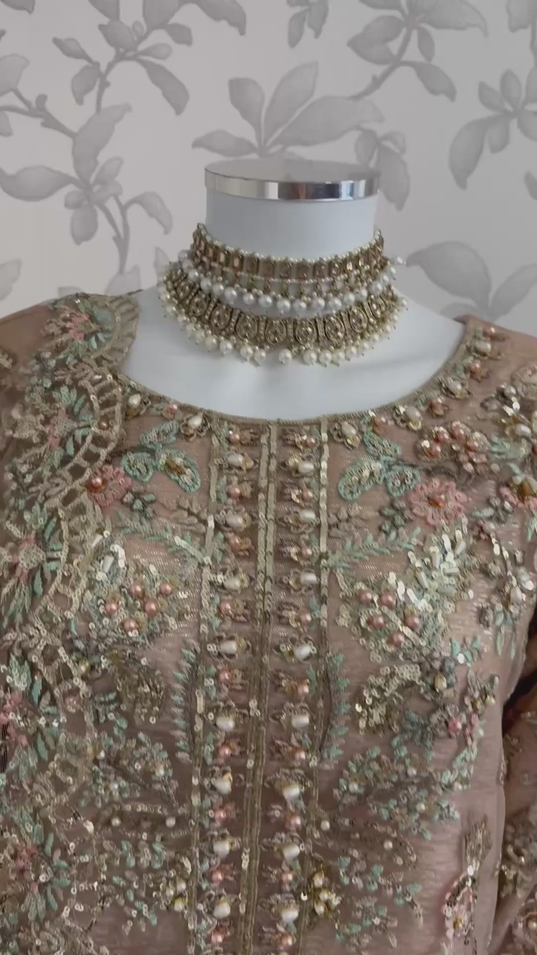 PEARLS Luxury Hand-Embellished Pakistani 3 piece Suit