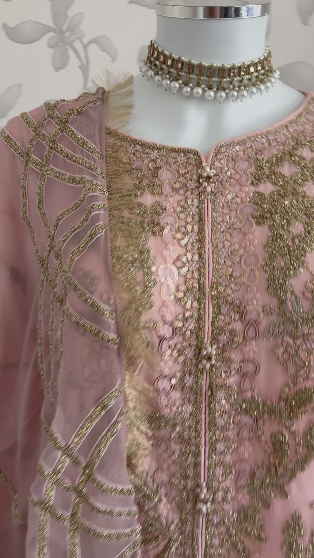 ALANI Soft Blush Pink Luxury Embroidered 3-Piece Suit | Pakistani Wedding & Party Wear