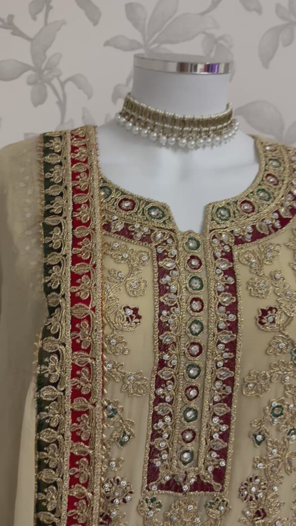 AYLAA Luxury Embroidered Chiffon Suit – 3 Piece Collection