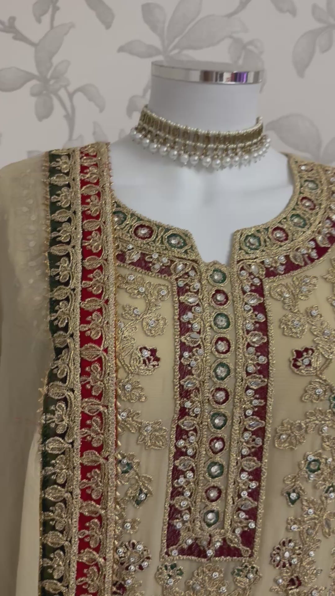 AYLAA Luxury Embroidered Chiffon Suit – 3 Piece Collection