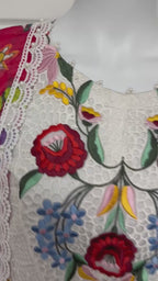 Ivory Bloom Luxury Embroidered Suit – 3 Piece Collection