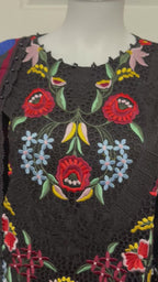 Midnight Bloom Luxury Embroidered Lawn Suit – 3 Piece Collection