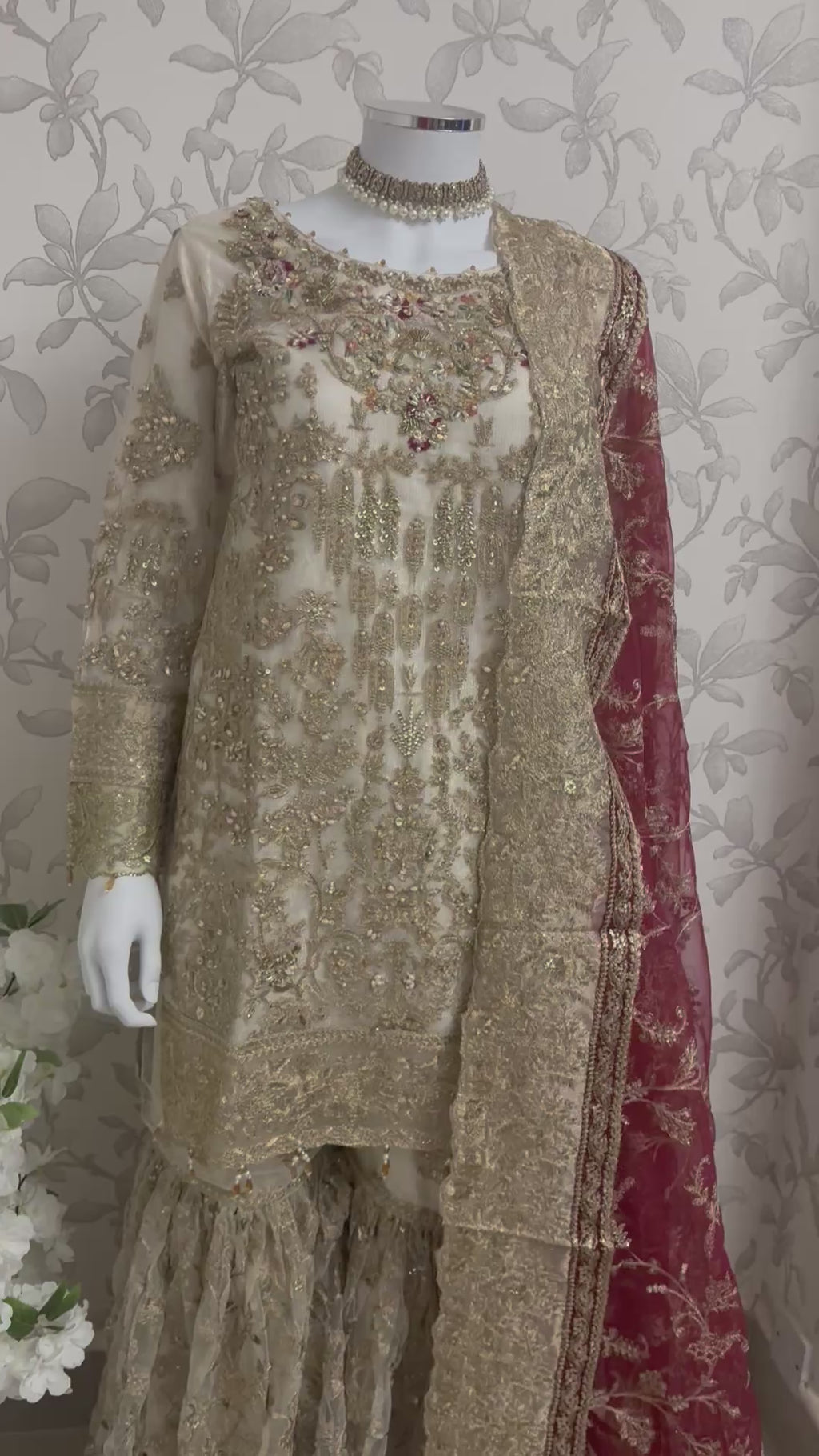 DULHAN….. Embroidered Pakistani Gharara Suit