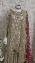 DULHAN….. Embroidered Pakistani Gharara Suit