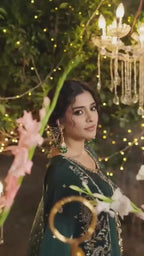 CHAAND RAAT Luxury Embroidered Raw Silk-3 piece suit