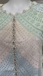 Mint Pearl Luxury Embroidered Suit – 3 Piece Collection
