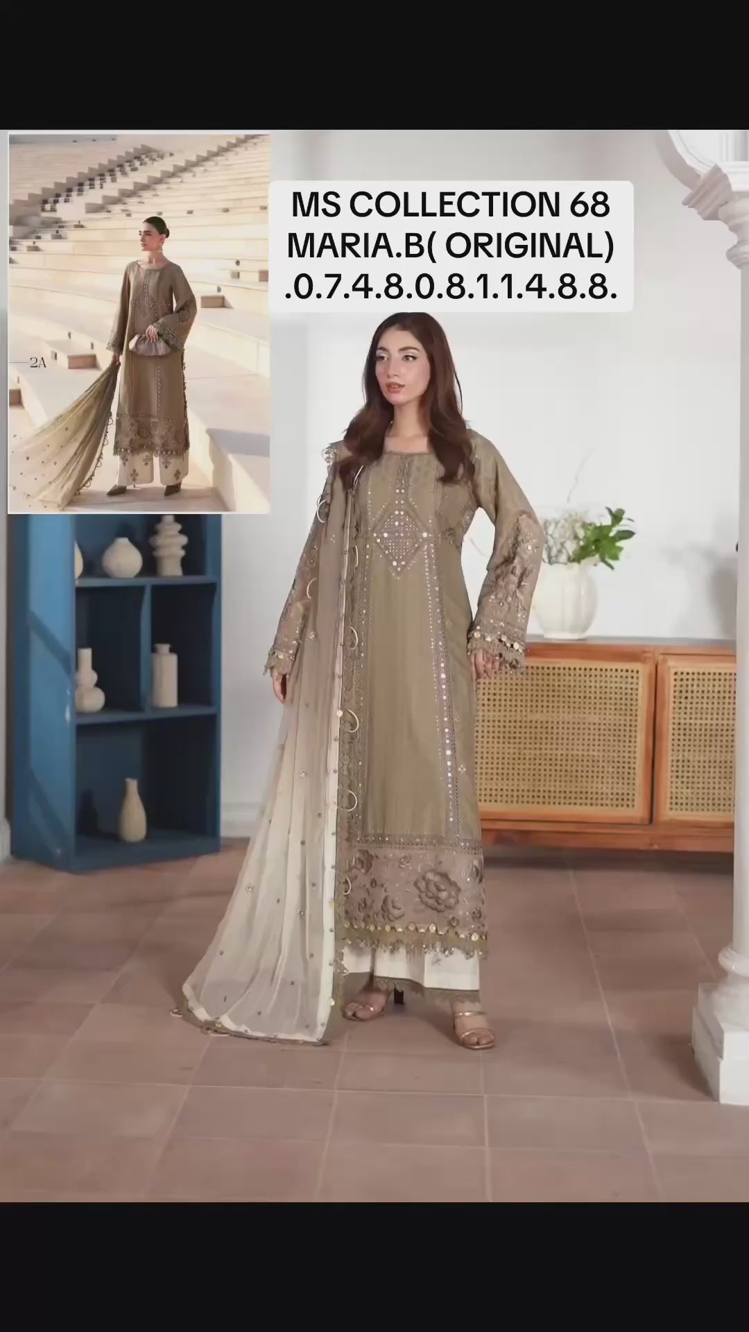 Maria B Luxury Lawn 2026-2A ( original)